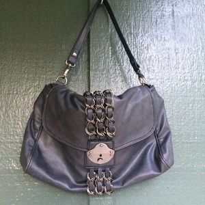 Stylish Black Leather Shoulder Bag
